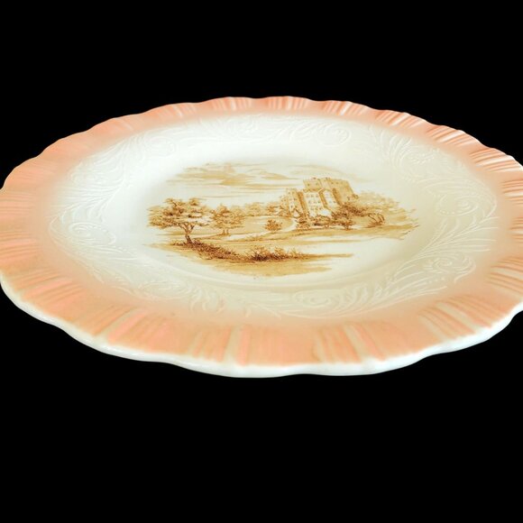 1930s Bread Plate Cremax Castle Macbeth Evans 1930s Monax Depression Glass - Picture 3 of 11